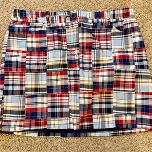 Vintage LOFT Madras  Patchwork Mini Skirt, Sz. 14